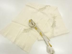 リサイクル　正絹　束ね熨斗模様織出し帯揚げ・帯締めセット